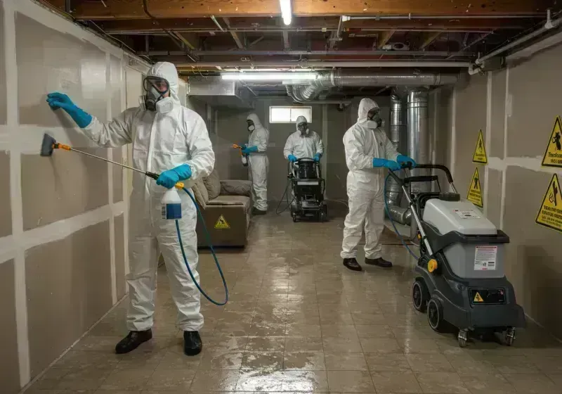 Basement Moisture Removal and Structural Drying process in Kandiyohi County, MN